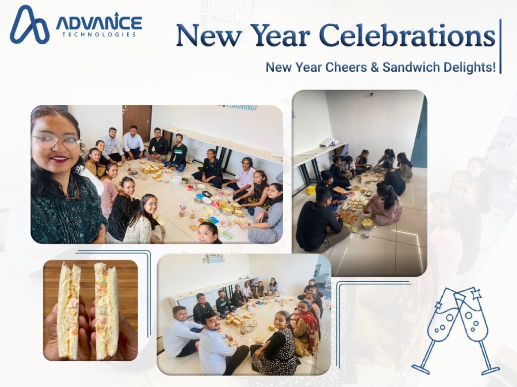 New Year celebration. Advance Technologies. surat. It company