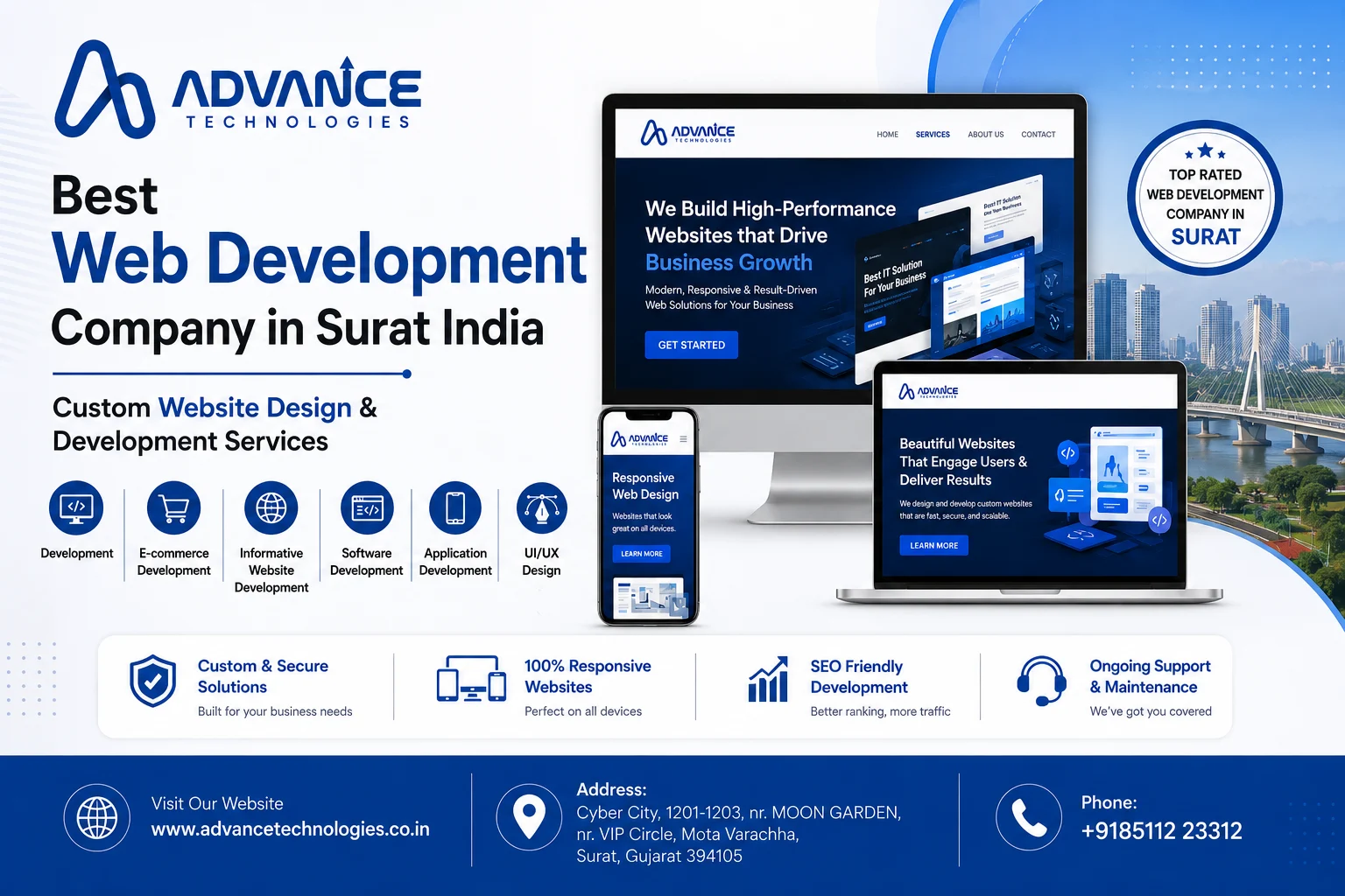 Best Web Development Company in Surat India Custom Website Design & Development Services